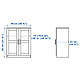 БРИМНЭС Шкаф с дверями, белый, 78x95 см, фото 4