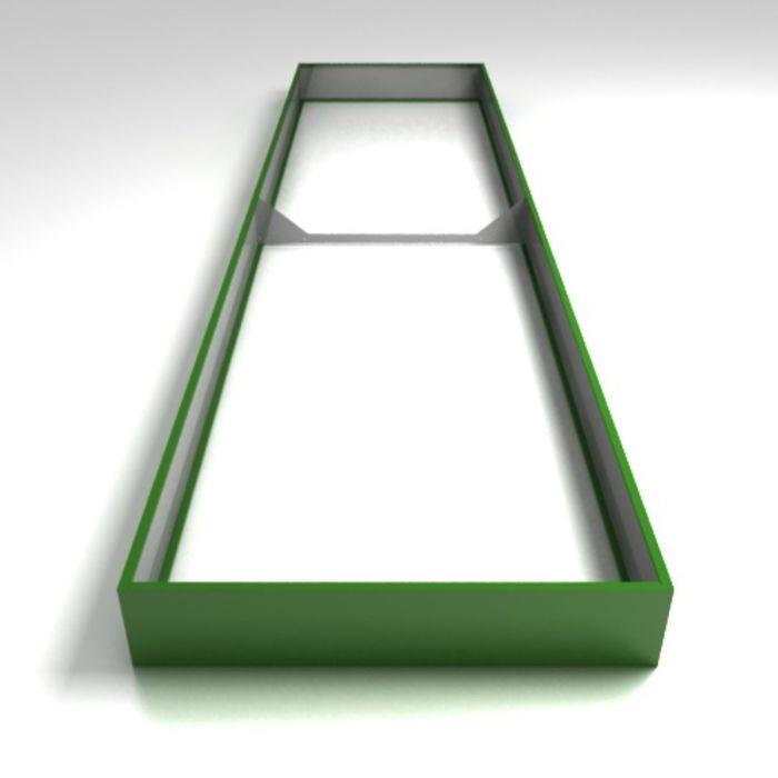 Грядка оцинкованная, 400 × 100 × 17 см, зелёная - фото 1 - id-p107882003