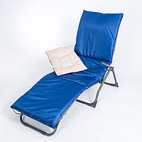 Подушка-матрас водоотталкивающ. 195х63х3,5 см, плащевка полиэстер 100%, цвет васильковый, синтетическое