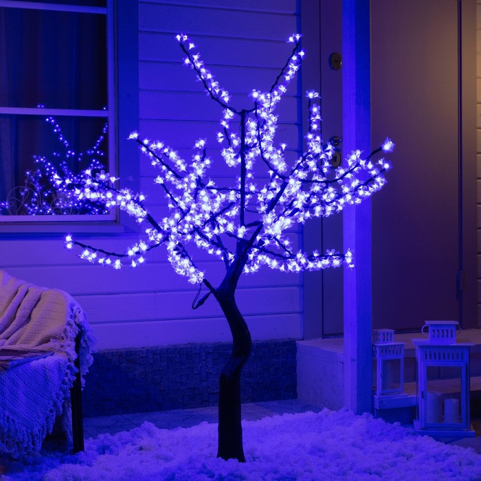 Светодиодное дерево «Сакура» 1.5 м, 540 LED, постоянное свечение, 220 В, свечение синее - фото 1 - id-p107883353