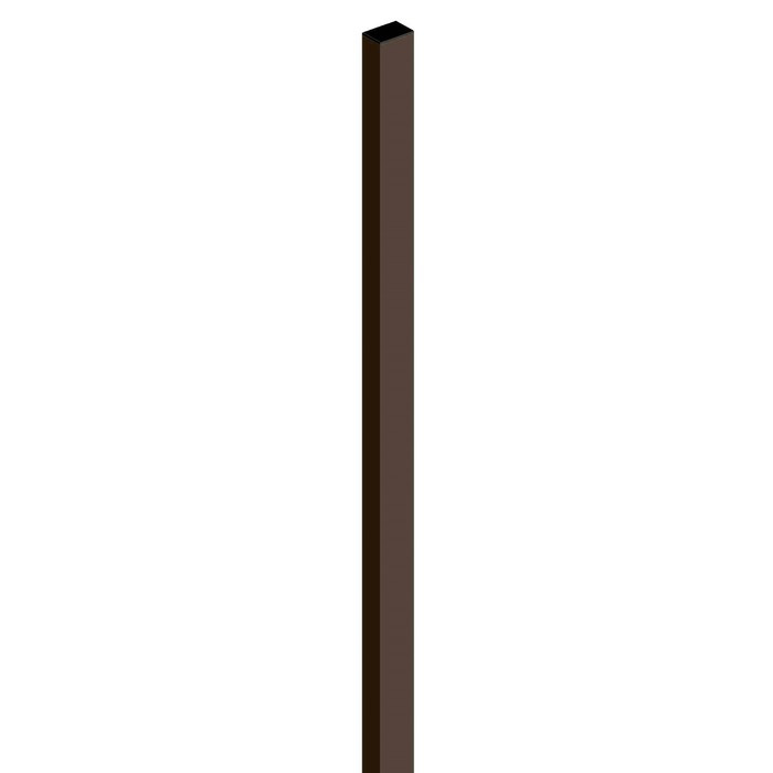 Столб, 6 см × 4 см × 200 см, с заглушкой, цвет шоколад, "Преграда" - фото 1 - id-p107902825