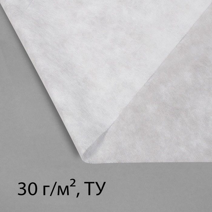 Материал укрывной, 10 × 1.6 м, плотность 30 г/м², с УФ-стабилизатором, белый, Greengo, Эконом 20% - фото 1 - id-p107884537