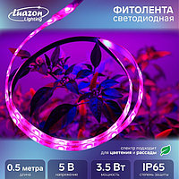 Фитолента светодиодная Lrazon, 5 В, SMD5050, 0.5 м, IP65, 3.5 Вт, 60 LED/м, дим., rSB