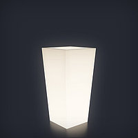 Светодиодное кашпо Qradrrm S, 26 × 55.5 × 26 см, IP65, 220 В, свечение белое