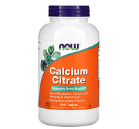 Кальций цитрат, 250 таблеток NOW Foods