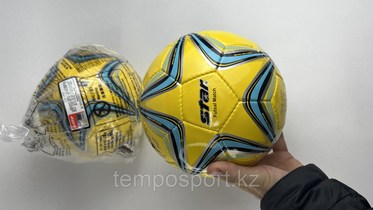 Мяч футбольный Star Futsal Match (желтый), оригинал - фото 3 - id-p107914164