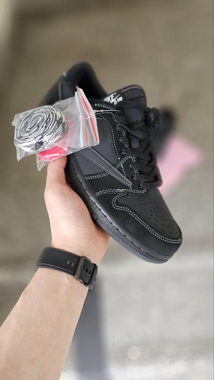 Кроссовки Nike Air Jordan 1 Retro Low OG SP "Travis Scott - Black Phantom Люкс Качество - фото 4 - id-p107456230