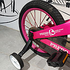 Розовый детский двухколесный велосипед "Prego". Версия 2.0. 16" колеса. С боковыми поддерживающими колесами., фото 6