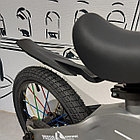 Детский двухколесный велосипед "Prego". Версия 2.0. 16" колеса. С боковыми колесиками. Серый., фото 4