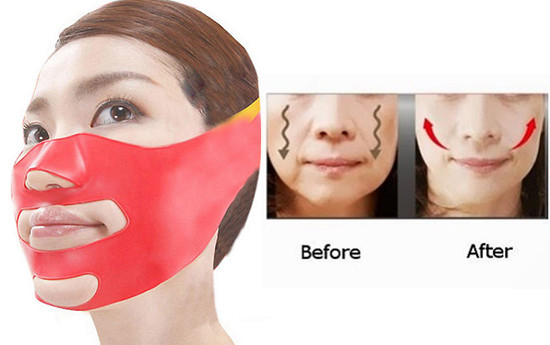 Тренажер-маска для подтяжки контуров лица лифтинг бандаж коррекция овала и второго подбородка - фото 1 - id-p99820239