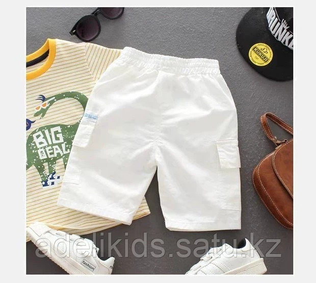 Белые детские шорты для мальчика под джинс на 4, 5,6 и 7 лет - фото 2 - id-p107929423