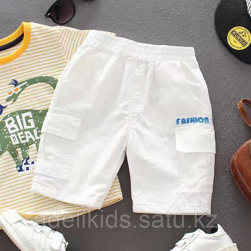 Белые детские шорты для мальчика под джинс на 4, 5,6 и 7 лет - фото 1 - id-p107929423