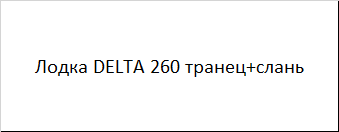 Лодка DELTA 260 транец+слань - фото 2 - id-p107929485