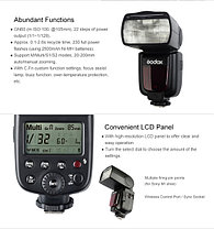 Godox TT660 Универсальная вспышка с ручным зумом для Canon, Nikon, Pentax, Panasonic, DSLR, фото 2