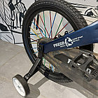 Детский двухколесный велосипед "Prego". Версия 2.0. 18" колеса. С боковыми колесами. Синий., фото 6