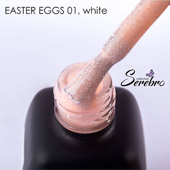 Гель-лак Easter eggs Serebro №01, white ,11 мл