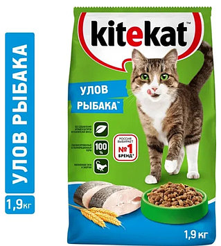 ЗОО ТОВАРЫ для кошек и котят Kitekat для кошек "Улов рыбака" 1.9кг 99078