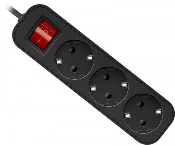 Удлинитель DEFENDER с заземлением G318 1.8 м 3 розетки
