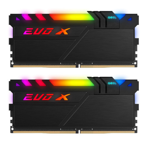 Оперативная память 16GB Kit (2x8GB) GEIL DDR4 EVO X II Black GEXSB416GB3200C16ADC - фото 1 - id-p100864324