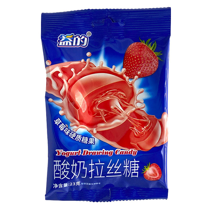 Леденцы Yogurt Drawing Candy со вкусом Клубники 23 гр (20 шт в упаковке) / Китай