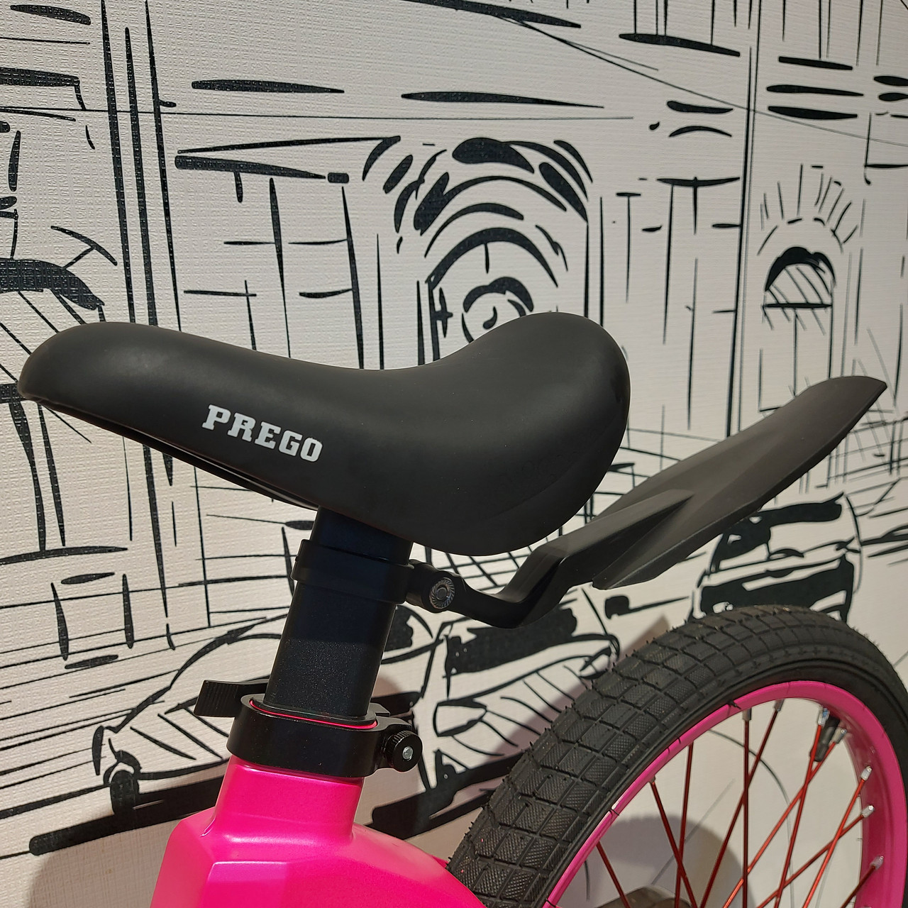 Розовый Детский двухколесный велосипед "Prego". Версия 2.0. 20" колеса. С боковыми колесами. - фото 2 - id-p107932183