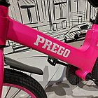 Розовый Детский двухколесный велосипед "Prego". Версия 2.0. 20" колеса. С боковыми колесами., фото 3