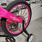 Розовый Детский двухколесный велосипед "Prego". Версия 2.0. 20" колеса. С боковыми колесами., фото 4
