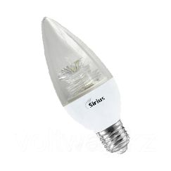 Электрическая лампа светодиодная LED Crystal B38 5-40W E27 6500K 220-240В Sirius