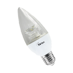 Электрическая лампа светодиодная LED Crystal B38 5-40W E27 6500K 220-240В Sirius - фото 1 - id-p107935641