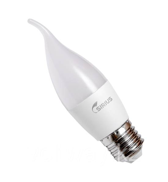 Электрическая лампа светодиодная LED Deco СW37 9W E27 4000K свеча на ветру Sirius - фото 1 - id-p107935684