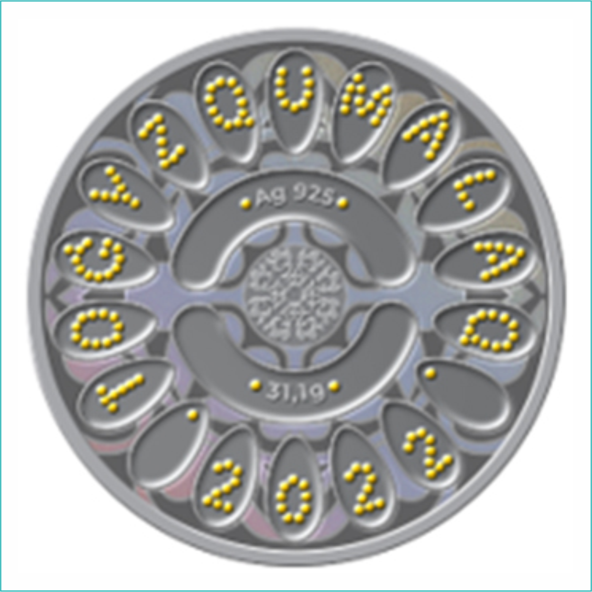 Монета «Тогызкумалак» 500 тенге (Серебро 925 Black Proof) - фото 1 - id-p107940024