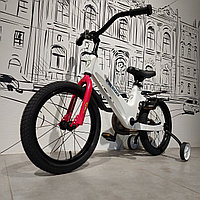 "Prego 2" балаларға арналған екі доңғалақты велосипед.16" д ңгелектер. Бүйірлік д ңгелектері бар. Ақ.