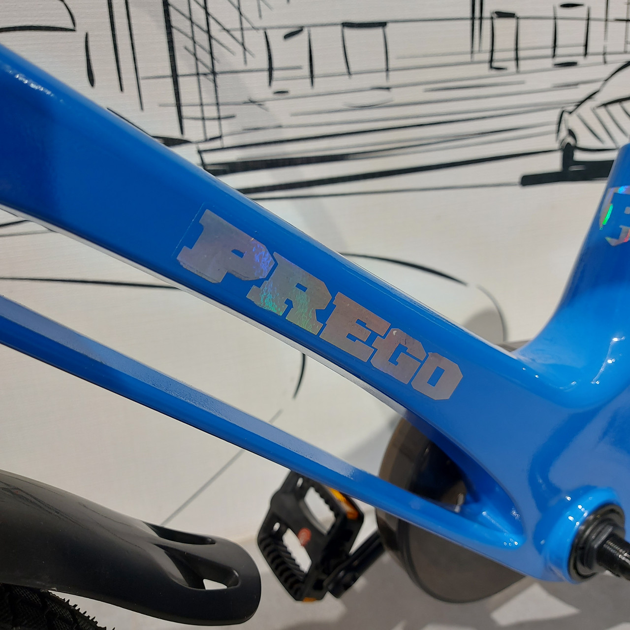 Детский двухколесный велосипед "Prego 2".16" колеса. С боковыми колесиками. Синий. - фото 2 - id-p107940112