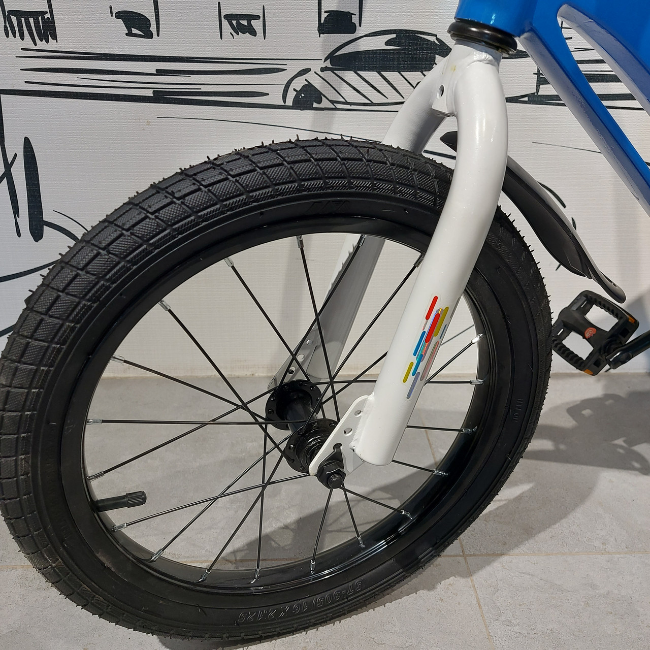 Детский двухколесный велосипед "Prego 2".16" колеса. С боковыми колесиками. Синий. - фото 3 - id-p107940112