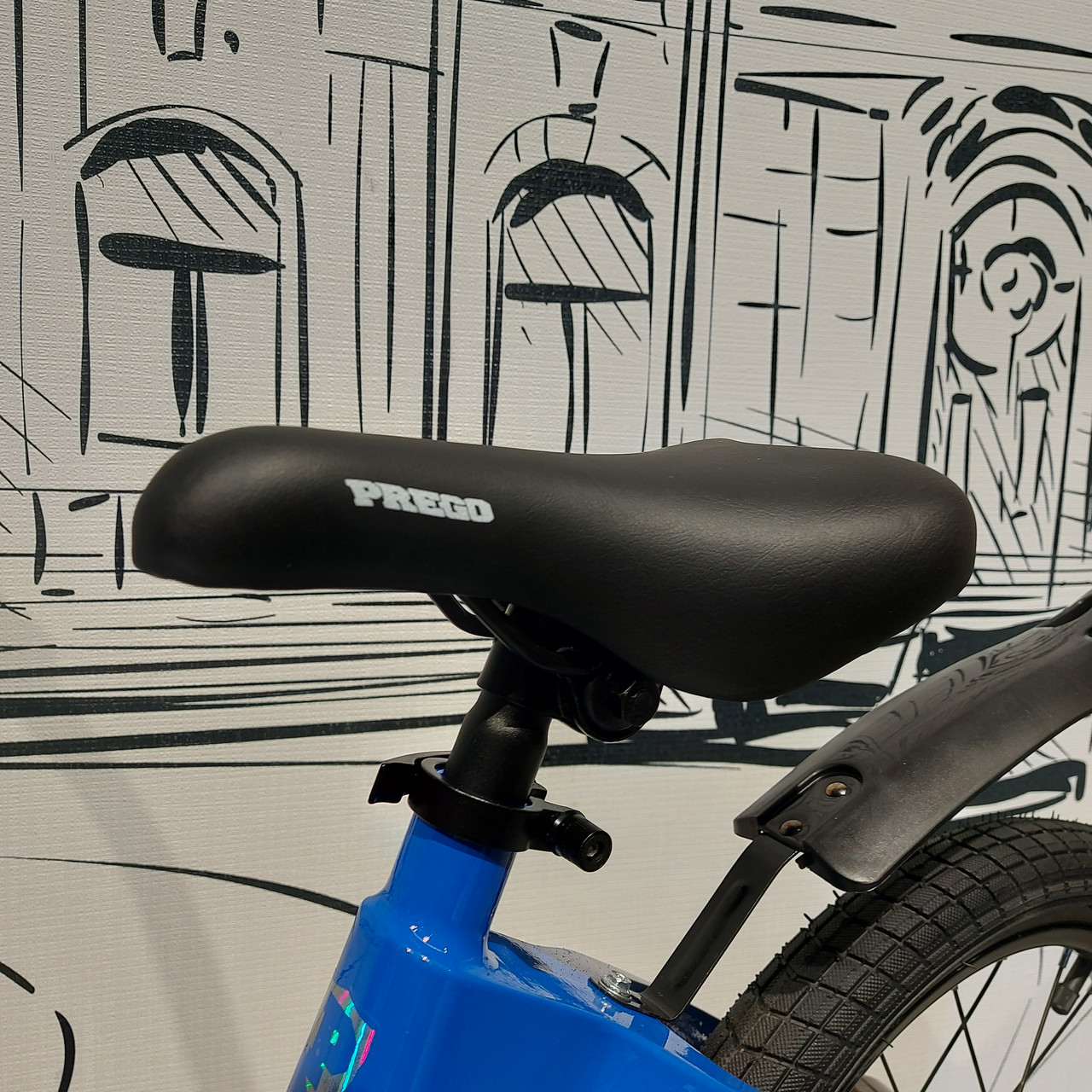 Детский двухколесный велосипед "Prego 2".16" колеса. С боковыми колесиками. Синий. - фото 4 - id-p107940112