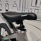 Детский двухколесный велосипед "Prego 2".14" колеса. С боковыми колесиками. Серый., фото 4