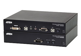 USB, DVI, КВМ-удлинитель по оптическому кабелю (1920x1200@600м)  CE680 ATEN