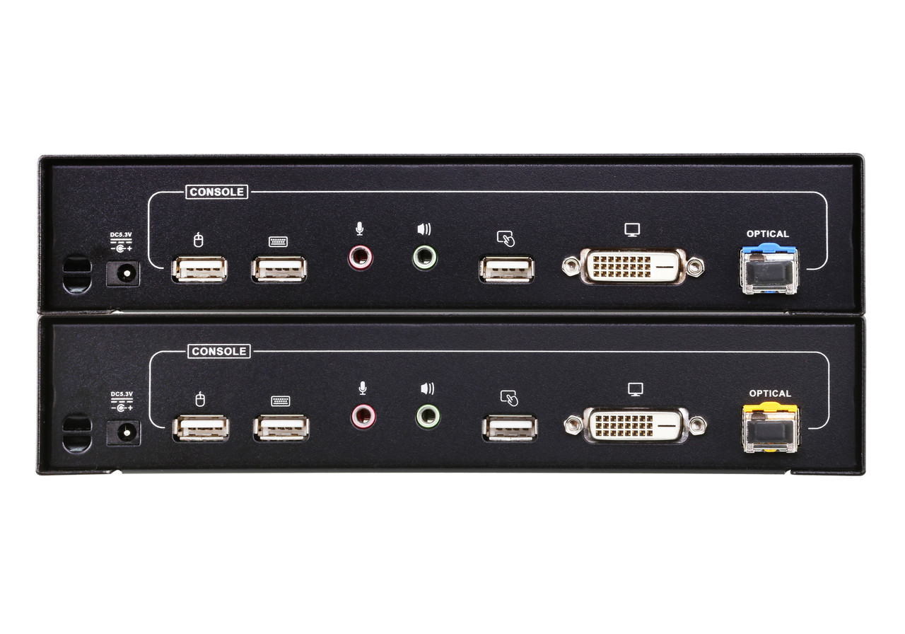 USB, DVI, КВМ-удлинитель по оптическому кабелю (1920x1200@600м) CE680 ATEN - фото 3 - id-p4842670