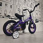 Детский двухколесный велосипед "Prego". Версия 2. 12" колеса. С боковыми колесиками. Фиолетовый., фото 6
