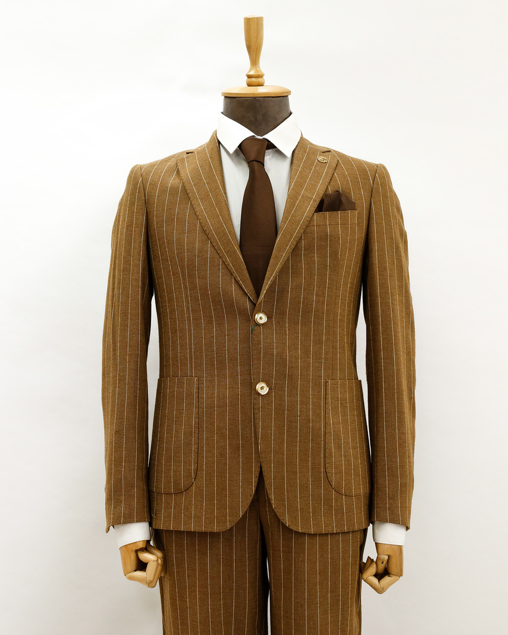 Мужской деловой костюм «UM&H 47431988» коричневый, фото 1