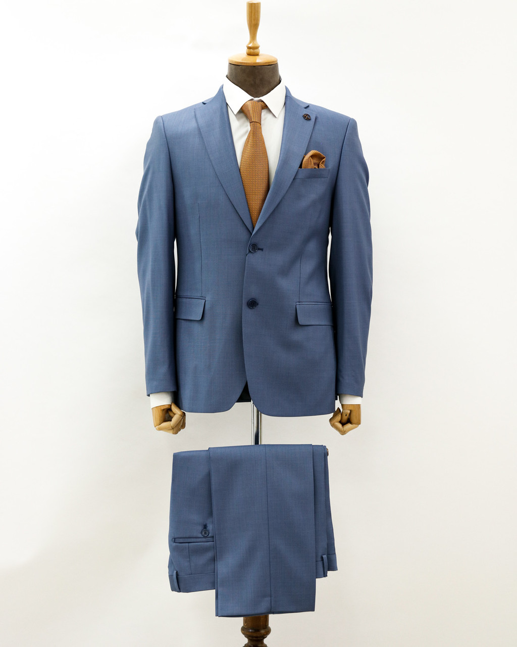 Мужской деловой костюм «UM&H 43757167» голубой, фото 1