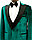 Мужской деловой костюм «UM&H 71045763» зелёный, фото 2