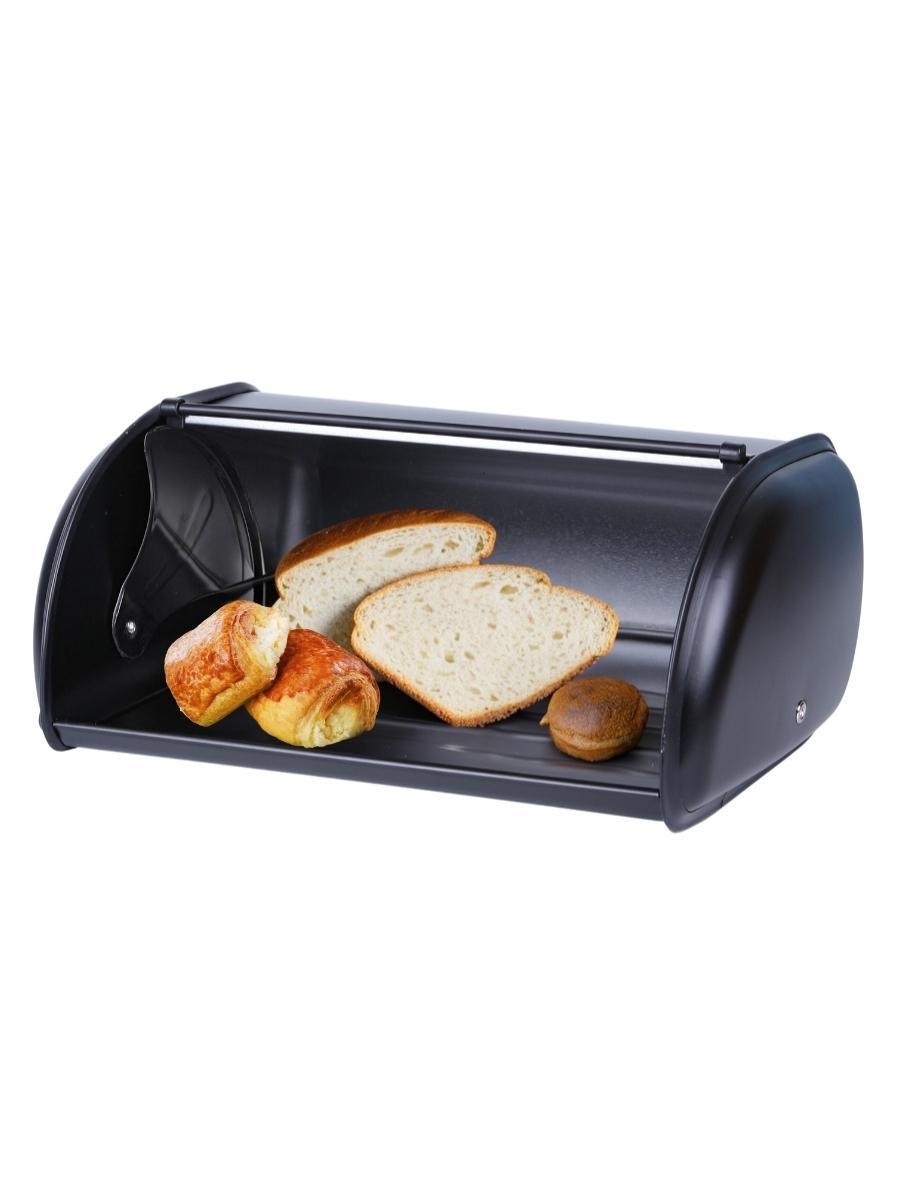 Хлебница с крышкой металлическая Mallony "Хлеб" черная - фото 3 - id-p107945697