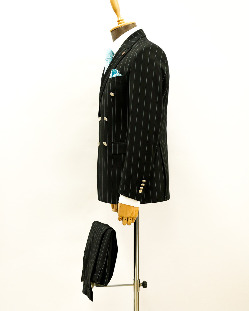 Мужской двубортный костюм «UM&H 207107739» черный - фото 3 - id-p107945916