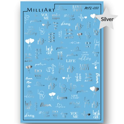 Слайдер-дизайн MilliArt Nails Металл MTL-033