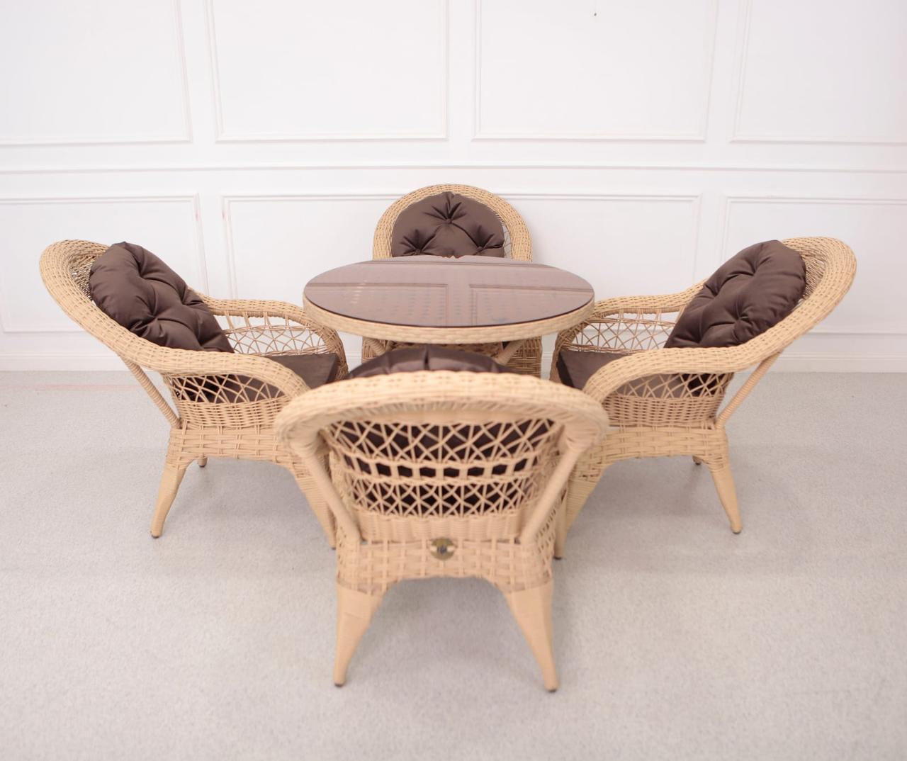 Ротанговая мебель Комплект IZABELLA orena 5 в 1 на 4 персон - фото 3 - id-p107947874