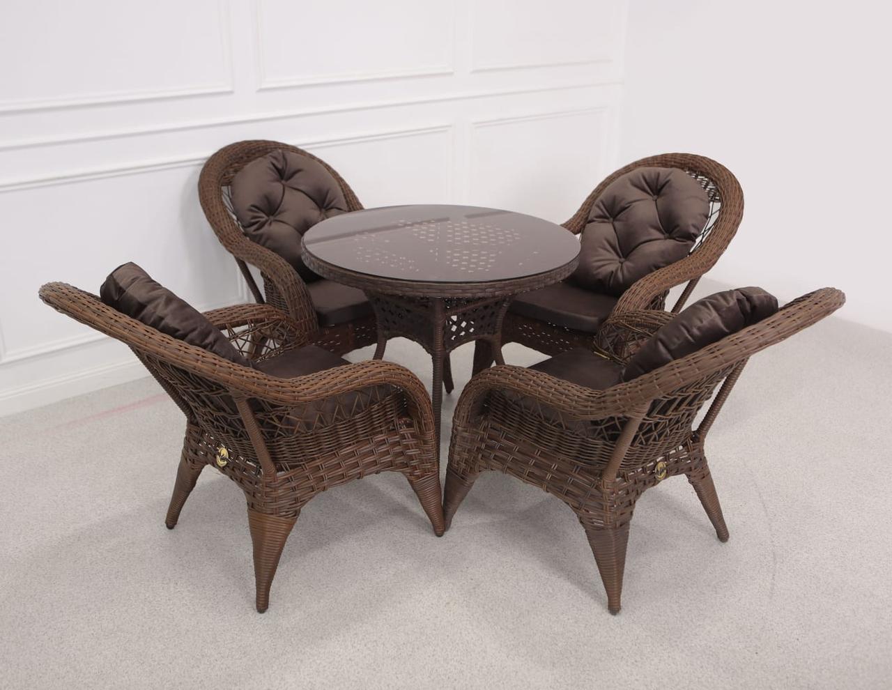 Ротанговая мебель Комплект IZABELLA orena 5 в 1 на 4 персон - фото 1 - id-p107947874