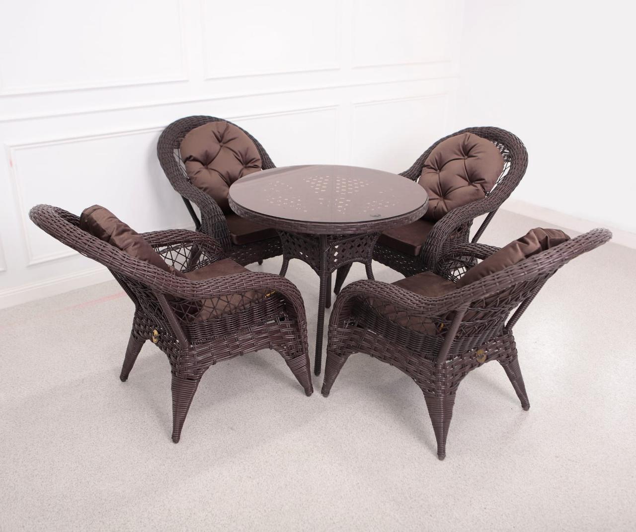 Ротанговая мебель Комплект IZABELLA orena 5 в 1 на 4 персон - фото 2 - id-p107947874