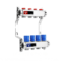 Распределительный коллектор для отопления Varmega 1" 4х3/4"ЕК, нержавейка