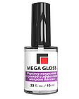 Верхнее покрытие для лака с сушкой и эффектом мокрого блеска "Mega Gloss" Milv, 10мл, фото 2